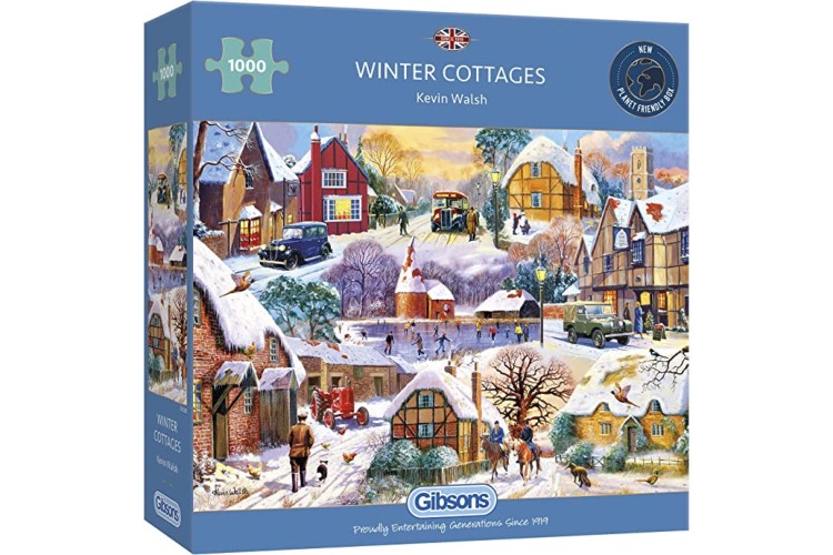 Gibson's Winter Cottages 1000 Pieces Jigsaw PUZZLE